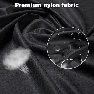 Cape de coiffure en nylon de qualité supérieure, résistante à l'eau, noire, pour salon de coiffure - Product Image 5