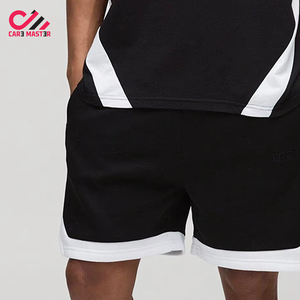 ชุดเซ็ตเสื้อยืดและกางเกงขาสั้นผ้าฝ้ายคุณภาพสูงสไตล์สตรีทแวร์ทรงโอเวอร์ไซส์  ลายปะติดพิมพ์นูน 3 มิติ สำหรับผู้ชาย - Product Image 4