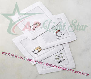 Fresh Vietnam Hot <b>Product</b> Embroidered Cocktail Napkins for Parties Handcrafted Cross-<b>Stitching</b> & Needlework - Product Image 6