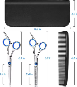 Ciseaux de coiffure professionnels pour barbier, en acier inoxydable 440C haute performance, pour droitiers, à dents effilantes 28 mm - Product Image 2