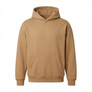 Sudadera con Capucha Oversize Lisa Teñida y Bordada, Transpirable, de Algodón, para Serigrafía y Personalización de Marca, Color Personalizado - Product Image 1