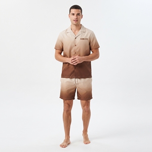 Conjunto de camisa y pantalones cortos de verano para hombre, sublimados, con botones, manga corta, a juego, ropa informal de playa, ropa de descanso, ropa de vacaciones - Product Image 3