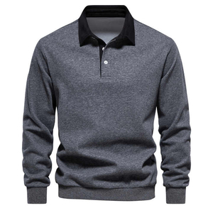 Men's Long-sleeved Polo Shirts Polo Collar <b>Tshirt</b> Design for Sale,mens Formal Long Sleeve Polo Shirts - Product Image 4