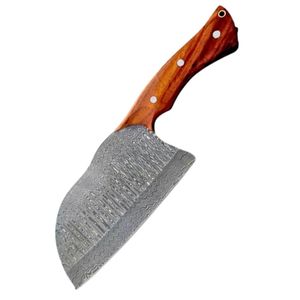 Cuchillos de Cocina Hechos a Mano con Hoja Ancha, Mango Ergonómico de Madera y Funda Protectora de Cuero para Cortar Carne - Product Image 3