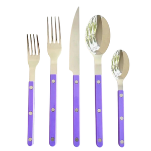 Ensemble de couverts en acier inoxydable 5 pièces avec manche en bois, qualité garantie, écologique, sans danger pour les aliments, idéal pour les mariages - Meilleures ventes - Product Image 6