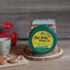 Premium Grade Square Jar Green Lid Unshelled Roasted Dried Vietnam Dong Phu Organic Cashew <b>Nuts</b> Buttery Salty W180 500g - Product Image 4