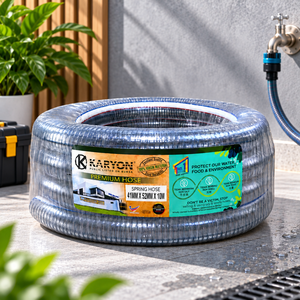 KARYON PVC Steel Wire Spring <b>Hose</b> <b>Flexible</b> Vacuum Resistant Suction Discharge <b>Pipe</b> for Farm Water Pump Industry 48-152mm - Product Image 1