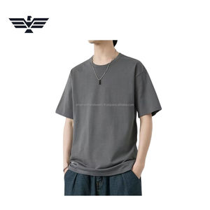 Camiseta de Algodón 100% Lisa de Talla Grande para Hombre |   Camiseta Minimalista de Estilo Urbano con Hombros Caídos, Tejido Jersey de 240g, Antiencogimiento - Product Image 6