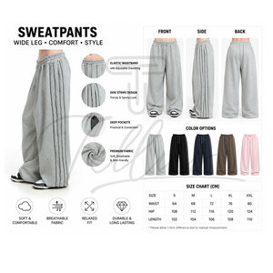 Pantalones de chándal anchos casuales para mujer 2026 con logo personalizado, pantalones acampanados formales para mujer, servicio OEM personalizado - Product Image 6