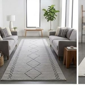Alfombra Rectangular Geométrica Marroquí de Lana Acrílica, Tejido Plano Antideslizante, para Sala de Estar, Decorativa, en Oferta - Product Image 5