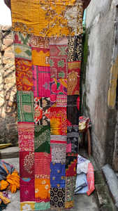 Bufandas de Lujo Bohemias de Algodón Kantha con Parches Multicolor, Bufanda India Vintage para Mujer, Compra al por Mayor Directamente del Proveedor - Product Image 6