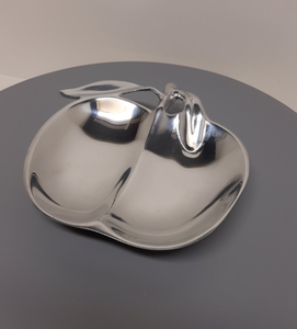 Gran oferta de metal de aluminio acabado en plata superventas plato de mesa decorativo tazón Plato decorativo de manzana plato antiguo - Product Image 3