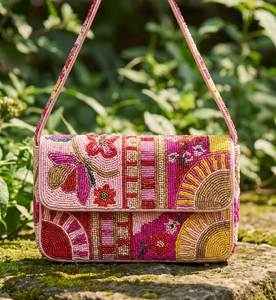 Handmade Forever & Always Beaded Shoulder Bag Heart Dove Romantic Purse - Product Image 3