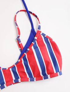 Ensemble de bikini à pois personnalisé pour femmes, maillot de bain double couche à bretelles croisées, vente en gros OEM - Product Image 4