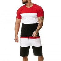 Erkekler İçin Özel Tasarım Slim Fit Organik Pamuklu Çevre Dostu Polar İkili Takım Tişört ve Şort Yeni Tasarım