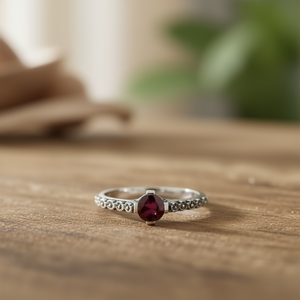 2.4 Grams <b>Garnet</b> Fashion <b>Ring</b> - Product Image 3