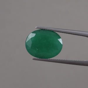 Esmeralda Natural Verde Certificada IGI, Venta al por Mayor, Suelta, 6.91 Quilates, Corte Ovalado 14.5x11.5mm, Excelente Calidad, Encerado/Aceitado Ligero, Tercera Calidad - Product Image 1