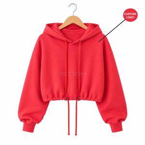 Sweat-shirt à capuche court Cosh International Sorority Sisterhood, streetwear tendance, pull à capuche, logo personnalisé, 100% pour femmes - Product Image 5