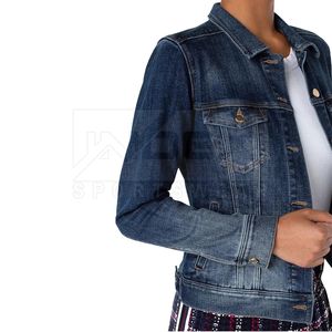 Chaqueta Vaquera de Mezclilla para Mujer, Estilo Urbano Moderno, Prenda Exterior Informal, Calidad Premium, Look Elegante, Proveedor Mayorista - Product Image 3