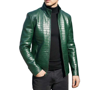 Chaqueta de Motociclista de Cuero PU para Hombre, Cuello Alto, Cierre de Cremallera, Resistente al Viento, Ropa Casual para Exteriores - Product Image 4