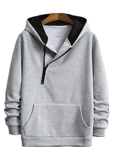 Low Price Stylish Printed Knitted 100% Cotton Eco-Friendly Men's Fashionable Hooded Fleece 280g Slim Fit Comfortable Winter - Product Image 3