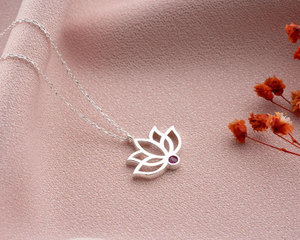 Natural Delicate <b>Lotus</b> Design Brass Pendant Necklace Daily Wear <b>Jewelry</b> For Women - Product Image 5