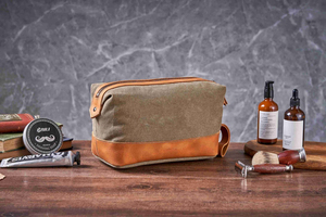 Wholesale Personalized Custom Dopp Kit Organizer Travel Men Shaving Genuine Leather Cosmetic Bag Toiletry Bag for Adult - Product Image 4