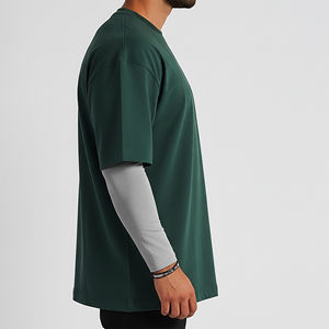 Camiseta Personalizada con Logotipo para Hombre, Informal, de Algodón, Manga Corta, Estilo Urbano, Corte Holgado, Moda de Verano, Proveedor al por Mayor, Fabricante OEM - Product Image 3