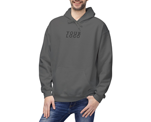 Custom OEM Logo Dark <b>Grey</b> Front Print <b>Men</b> Pullover Hoodie Custom Screen Print Fleece Hooded <b>Sweatshirt</b> 100% Cotton Quick Dry - Product Image 4
