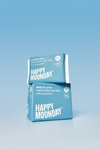 แผ่นอนามัยออร์แกนิคคอตตอนขนาดกลาง Happy Moonday พร้อมแกนซึมซับบางพิเศษและปีกแบบสบายสำหรับผู้หญิง - Product Image 5