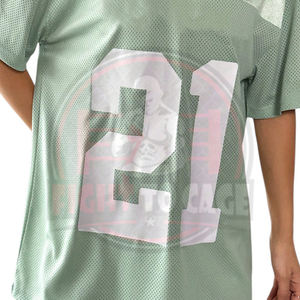 Camiseta Deportiva de Verano para Mujer, Personalizada, de Fútbol Americano, con Cuello en V, Tejido de Malla, Transpirable, Ligera y que Absorbe la Humedad - Product Image 6