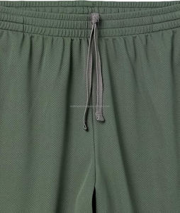 กางเกงขาสั้นออกกำลังกายในยิมของผู้ชายกางเกงขาสั้นกีฬาลำลองผ้าฝ้าย100% มีเชือกผูกสำหรับออกกำลังกายและวิ่งรูปแบบสีพื้น - Product Image 4