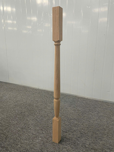 Barandillas Modernas de Madera de Álamo Blanco Imprimado, Balaustres, Púas, Piezas para Escaleras y Balcones para Hoteles, Villas y Apartamentos - Product Image 2