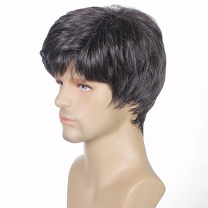 Perruque courte à la mode pour hommes, perruques synthétiques bouclées, perruques de fête pour accessoires de cosplay - Product Image 5