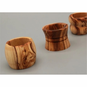 Anillo para Servilletas de Madera Geométrico Hecho a Mano, Ecológico, Porta Servilletas de Madera para Mesa, Decoración para Mesa de Boda, Hotel, Restaurante - Product Image 3