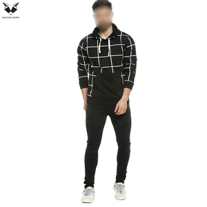 Sudaderas con Capucha para Hombre, Diseño Moderno, Ropa Casual, Líneas Blancas y Negras, Mejor Vendedor, Buena Calidad, Producto de Primera - Product Image 5