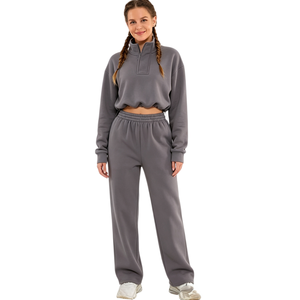 Conjunto Deportivo Corto para Mujer, Estilo Urbano, con Bordado Personalizado, Pantalones Deportivos de Corte Holgado, Fabricante de Ropa al Por Mayor con Marca Privada - Product Image 4