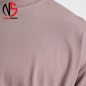 T-shirt long surdimensionné à carreaux 100 % coton pour homme, épaules tombantes, logo couleur personnalisé, séchage rapide, respirant, haute qualité - Product Image 5