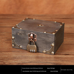 Caja <span class=keywords><strong>de</strong></span> madera para almacenamiento <span class=keywords><strong>de</strong></span> joyas Vintage y envejecida, caja <span class=keywords><strong>de</strong></span> almacenamiento decorativa para collar y caja <span class=keywords><strong>de</strong></span> almacenamiento <span class=keywords><strong>de</strong></span> joyas, superventas - Product Image 5