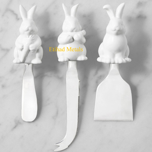 ชุดมีดชีสพรีเมียม 3 ชิ้น สีดำ ทำด้วยมือจากสแตนเลสสตีล - Product Image 4