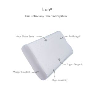 Almohada de látex hipoalergénico Natural 100%, antironquidos soporte terapéutico para el cuello con comodidad y alivio del dolor, posicionador funcional - Product Image 6