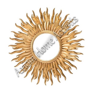 Handcrafted Wall <b>Mirror</b> With Distressed Metal <b>Frame</b> Ideal for Farmhouse or Rustic Style Interiors by Axiom Home Accents - Product Image 3