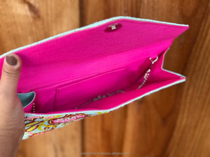 Bolso de Mano Tipo Clutch con Cierre de Botón con Cuentas de Perlas y Bordado Floral, de Lujo, para Fiesta de Noche, Boda, Diseño Personalizado - Product Image 6