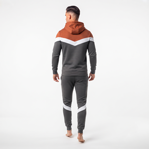 High Quality Men's Three Color Polyester Sports Tracksuit <b>Set</b> Hooded <b>Jogger</b> Pants Regular <b>Size</b> Casual Training Clothing - Product Image 2