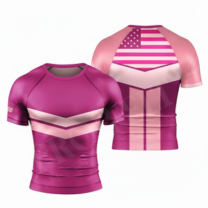 Workout Wear Heavy Duty Cycling Jersey Short Sleeve <b>Compression</b> <b>Shirt</b> Breathable Sports Rash Guard Fitness Running Training Top - Product Image 4