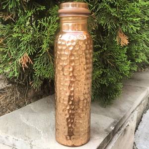 Hammered <b>Copper</b> <b>Drinking</b> <b>Bottle</b> - Product Image 2