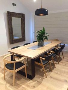 Juego de Mesa de Comedor de Madera de Teca Moderna, Muebles de Comedor Minimalistas Escandinavos para Interiores de Restaurantes y Hogares de Lujo - Product Image 2