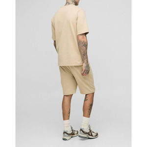 Ensembles de shorts et t-shirts à séchage rapide, respirants, pour hommes, avec logo personnalisé, surdimensionnés, pour l'été, fabriqués au Pakistan, prix bas, OEM - Product Image 5