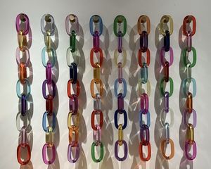 Handcrafted Rustic Decorative Link Piece Luxury Tabletop Chain Decor Birthday Home Accent Sculpture Artistic Resin Loop <b>Ornament</b> - Product Image 2