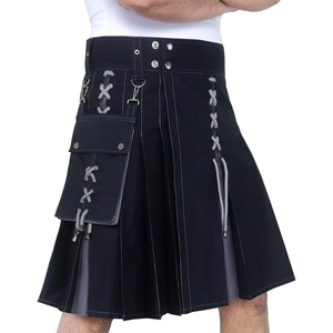 Modern Men's Scottish Utility Kilt Made From Cotton Jeans Fabric Offering Function Style And Durability In One Design - Product Image 3